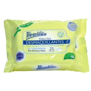 Toallitas Desmaquillantes Wetclean 25 Unidades