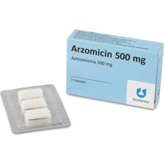 Antibiótico Arzomicin (500 mg Capsulas) 3 Unidades