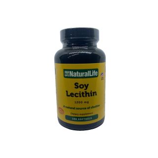 Soy Lecithin 1200 mg Natural Life 100 Cápsulas