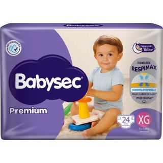 Pañales Babysec Premium Talle Xg 24 Unidades