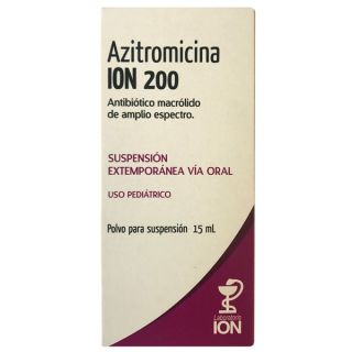 Azitromicina Ion Suspensión 200 Mg 15 Ml.