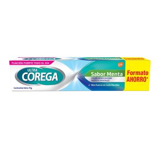 Adhesivo Dental En Crema Ultra Corega Sabor Menta 70 g
