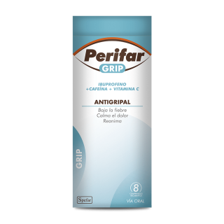 Perifar® Grip 8 Comprimidos - Antigripal + Cafeína + Vit C
