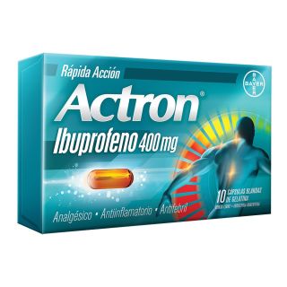 Actron 400 Mg X 10 Cápsulas - Ibuprofeno Bayer®