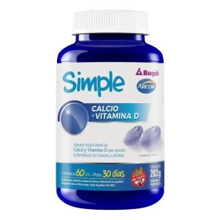 Suplemento en gomitas Simple sabor frutos rojos de 60 un