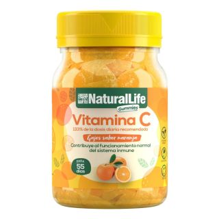 Vitamina C Gummies 55 unidades Natural Life Sabor Naranja