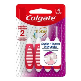 Cepillo Colgate Interdental fino cilíndrico 4 u pack x 4