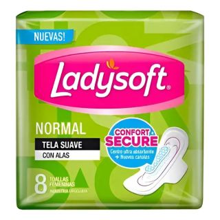 LADYSOFT TOALLA NORMAL T/SUAVE 8 UND