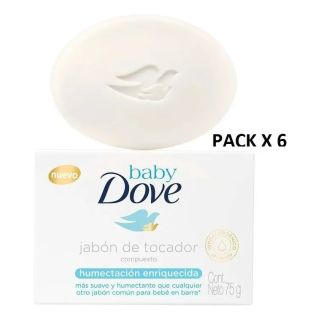 Dove Baby Jabon De Tocador X 75 GR Pack X 6