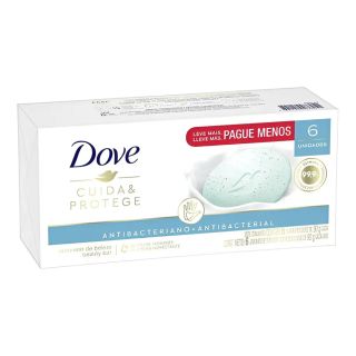 DOVE JABON CUIDADO ANTIBACT 90 GR 6 UNID