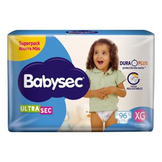 BABYSEC ULTRA SUPER JUM XG 96 PAÑALES