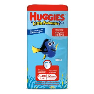 HUGGIES PAÑAL LITTLE SWIMMERS GDE 10 UND