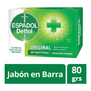 Espadol Dettol Original Antibacterial Jabón De Tocador X 80g
