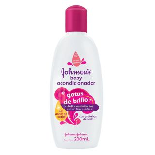 Acondicionador Johnson's Baby Gotas de Brillo en botella de