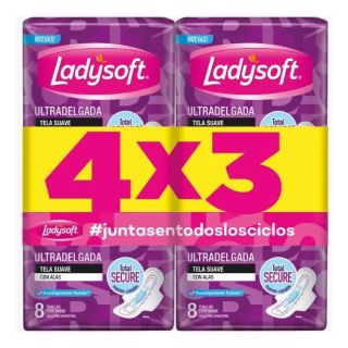 LADYSOFT ULTRA SUAVE C/ALAS 8 UNID 4X3