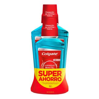 COLGATE PLAX ENJ BUCAL LUM WHITE 500+250