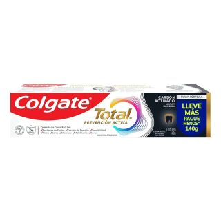 Pasta Dental Colgate Total Carbón Activado con Flúor 140 G