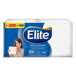 ELITE SERVILLETAS MESA BLANCA 200X160