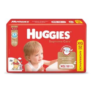 HUGGIES NATURAL CARE XG 52 PAÑALES