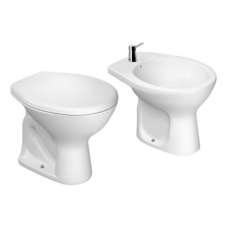 Juego De Baño Deca Izy Inodoro Corto Sin Mochila Y Bidet