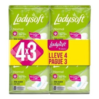 LADYSOFT TOALLA NORMAL 8 U 4X3 CONF