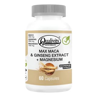 Max Maca Con Ginseng Qualivits® + Magnesio X 60 CAP