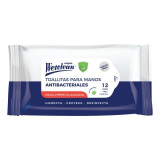 WETCLEAN TOALLAS MANOS ANTIBACTERIAL 12