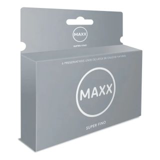 Preservativos Maxx Super Finos Caja 6 Ultra Delgados Látex