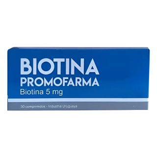 Biotina Promofarma 5 Mg 30 Comp Sabor Sin Sabor