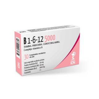 Medicamento Ion B1 B6 B12 5000 30 Comprimidos