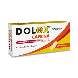 Dolex Cafeína® 500 Mg X 8 Comp. - Analgesico Paracetamol