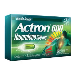 Actron 600 X 10 Cap. (ibuprofeno 600mg) AnaLGésico - Bayer®