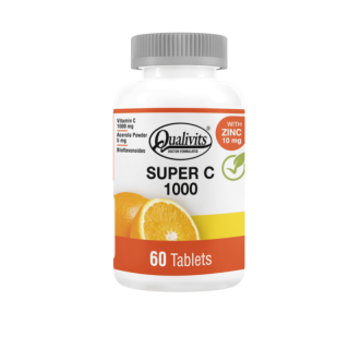 Super Vitamina C 1000 Mg Qualivits® + Zinc X 60 Tabletas