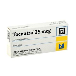 Tecuatro® 25mcg X 20 Comprimidos - Levotiroxina