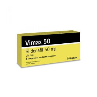 Vimax50® Megalabs 50 Mg x 4 Comprimidos| Sildenafil