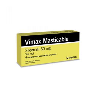 Vimax50® Megalabs 50 Mg x 4 Comp. Masticables | Sildenafil