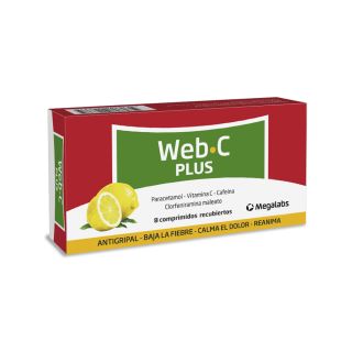 Web C® Plus X 8 Comprimidos - Antigripal + Cafeína