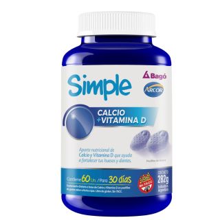 Suplemento Vitaminico Simple Calcio + Vitamina D 60 Comprimidos