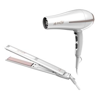 COMBO GA.MA PLANCHITA ELEGANCE LINO + SECADOR BORA LINO