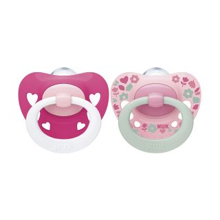 CHUPETE NUK SIGNATURE SILICONA ROSA 18 A 36 MESES X 2