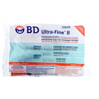 JERINGA BD INSULINA 1CC 10 UND 8 MM 328328