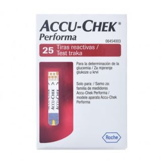 ACCU CHEK PERFORMA 25 TIRAS
