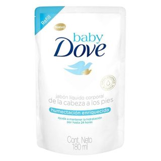 DOVE BABY JABON LIQUIDO HUM/ENRIQUECIDA D/PACK 180