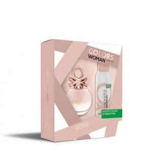 BENETTON COLORS ROSE PACK EDT 80+AERO DEO