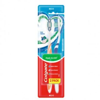 Cepillo Dental Colgate® Triple Acción Medio | Pack X 2