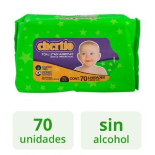 CHERITO TOALLA HUMEDA LANOLINA 70 U PLANO