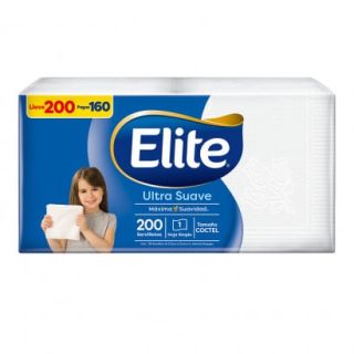 ELITE SERVILLETA COCKTAIL BLANCA 200X160 U