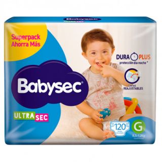 BABYSEC PAÑAL ULTRA SUPER JUMBO GDE 120