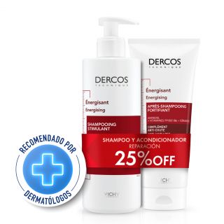 VICHY DERCOS ENERGIZANTE SHAMPOO 400ML + ACONDICIONADOR 200ML