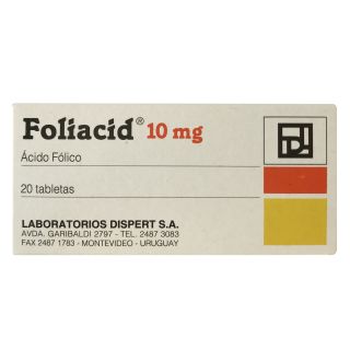 Foliacid® 10mg X 20 Comprimidos - Ácido Fólico